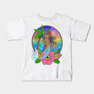 Tropical mermaid Kids T-Shirt